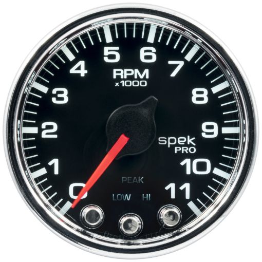 Picture of Autometer Spek - Pro Gauge Tach 2 116in 11K Rpm W Shift Light Peak Mem BlkChrm