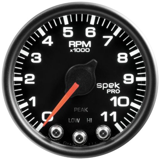 Picture of Autometer Spek - Pro Gauge Tach 2 116in 11K Rpm W Shift Light Peak Mem BlkBlk