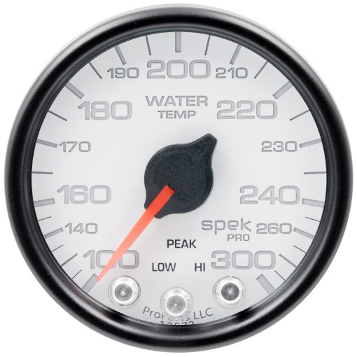 Picture of Autometer Spek - Pro Gauge Water Temp 2 116in 300f Stepper Motor WPeak Warn WhtBlk