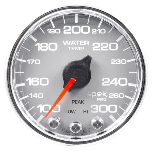 Picture of Autometer Spek - Pro Gauge Water Temp 2 116in 300f Stepper Motor WPeak Warn SlvrChrm