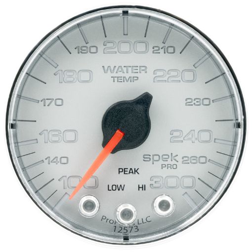 Picture of Autometer Spek - Pro Gauge Water Temp 2 116in 300f Stepper Motor WPeak Warn SlvrChrm