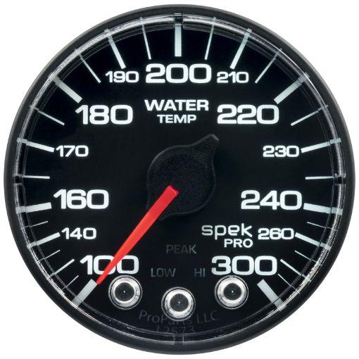 Picture of Autometer Spek - Pro Gauge Water Temp 2 116in 300f Stepper Motor WPeak Warn BlkBlk