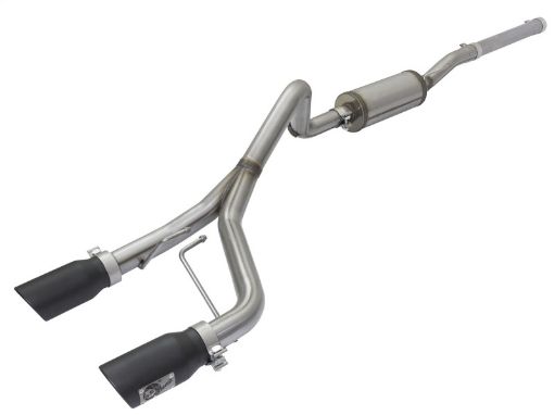 Picture of aFe Rebel Series CB 2.5in Dual Center Exit SS Exhaust w Black Tips 07 - 15 Jeep Wrangler 3.6L3.8L V6