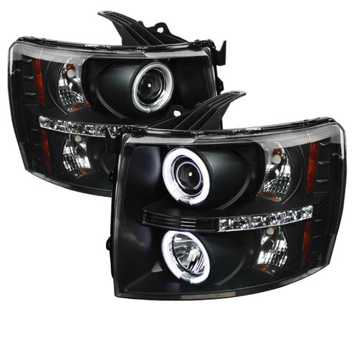 Picture of Spyder Chevy Silverado 1500 07 - 13 Projector Headlights CCFL Halo LED Blk PRO - YD - CS07 - CCFL - BK