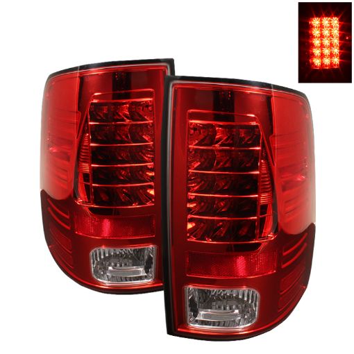 Picture of Spyder Dodge Ram 1500 09 - 14 LED Tail Lights Incandescen - Red Clear ALT - YD - DRAM09 - LED - RC