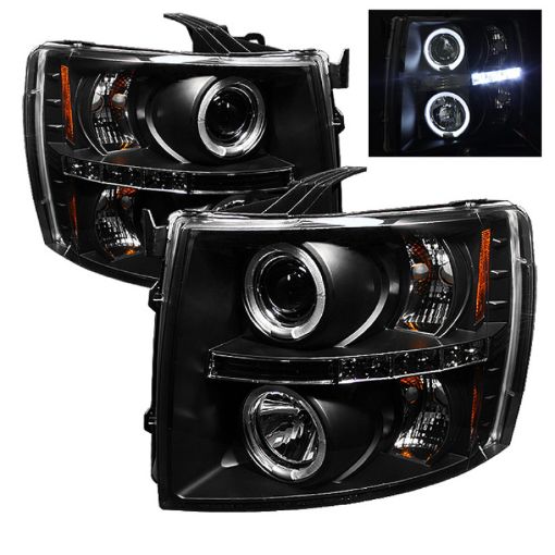 Picture of Spyder Chevy Silverado 1500 07 - 13 Projector Headlights LED Halo LED Blk PRO - YD - CS07 - HL - BK