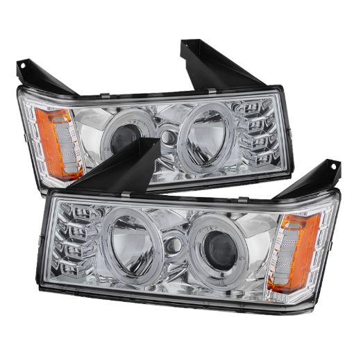 Picture of Spyder Chevy Colorado 04 - 12 Projector Headlights Halogen - LED Halo Chrm PRO - YD - CCO04 - HL - C