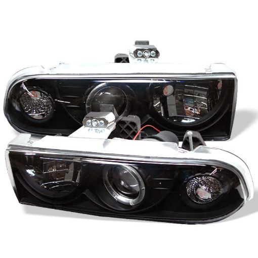 Picture of Spyder Chevy S10 98 - 04 Projector Headlights LED Halo Blk - Low H1 PRO - YD - CS1098 - BK