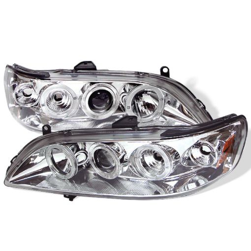 Picture of Spyder Honda Accord 98 - 02 1PC Projector Headlights LED Halo Amber Reflctr Chrm PRO - YD - HA98 - AM - C