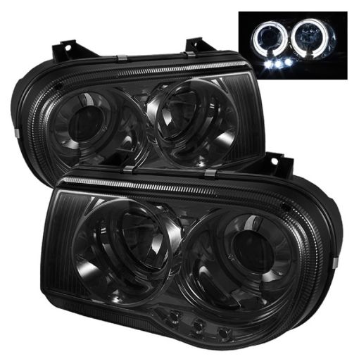 Picture of Spyder Chrysler 300C 05 - 10 Projector Headlights LED Halo LED Smke (Not Included) PRO - YD - C300C - HL - SM
