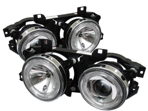 Picture of Spyder BMW E34 5 - Series 89 - 94 Projector Headlights NO FIT 750 LED Halo Chrm PRO - YD - BMWE34 - HL - C
