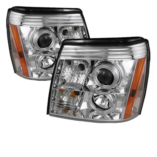Picture of Spyder Cadillac Escalade 02 - 06 Projector XenonHID Model - LED Halo DRL Chrm PRO - YD - CE02 - HID - DRL - C