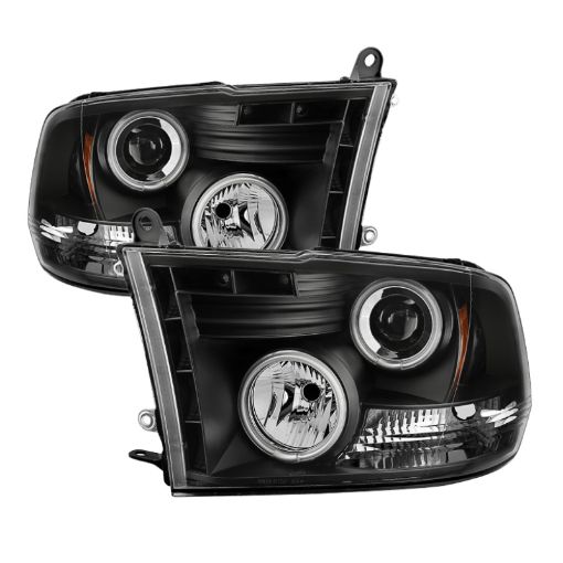 Picture of Spyder Dodge Ram 1500 09 - 14 Projector Headlights Halogen - CCFL Halo LED - Blk PRO - YD - DR09 - CCFL - BK