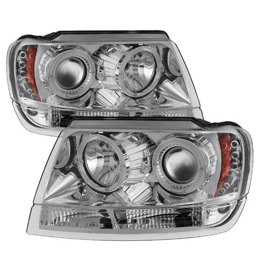 Picture of Spyder Jeep Grand Cherokee 99 - 04 Projector Headlights LED Halo LED Chrm - PRO - YD - JGC99 - HL - C