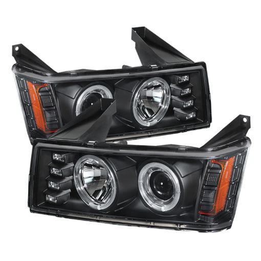 Picture of Spyder Chevy Colorado 04 - 12 Projector Headlights Halogen - LED Halo Blk PRO - YD - CCO04 - HL - BK