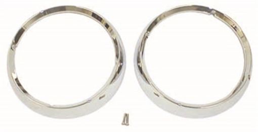 Picture of Omix Headlight Bezel Set Chrome 72 - 86 Jeep CJ Models