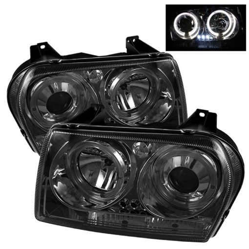 Picture of Spyder Chrysler 300 05 - 08 Projector Headlights LED Halo LED Smke (Not Included) PRO - YD - C305 - HL - SM