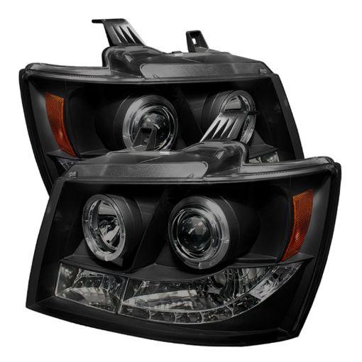 Picture of Spyder Chevy Suburban 1500 07 - 14 Projector Headlights LED Halo LED Blk Smke PRO - YD - CSUB07 - HL - BSM