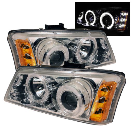 Picture of Spyder Chevy Silverado 1500 03 - 06 Projector Headlights LED Halo LED Ambr Reflctr Ch PRO - YD - CS03 - AM - C
