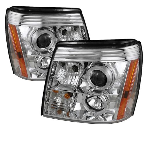 Picture of Spyder Cadillac Escalade 02 - 06 Projector Halogen Model - LED Halo DRL Chrm PRO - YD - CE02 - DRL - C