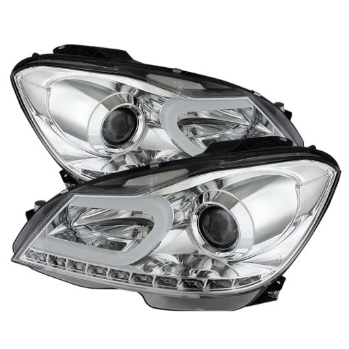 Picture of Spyder Mercedes Benz W204 C - Class 12 - 13 Projector Halogen Model - DRL Chrm PRO - YD - MBW20412 - DRL - C