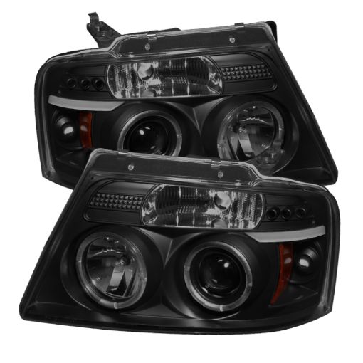 Picture of Spyder Ford F150 04 - 08 Projector Headlights Version 2 LED Halo LED Blk Smke PRO - YD - FF15004 - HL - G2 - BSM