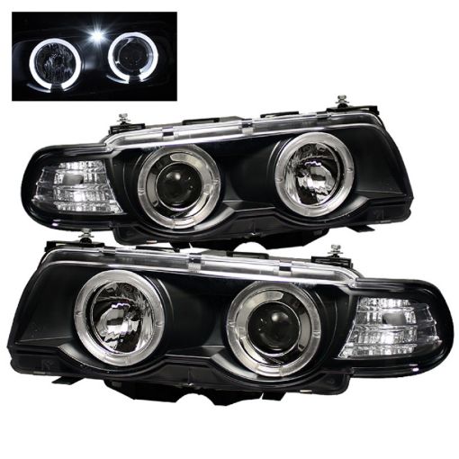 Picture of Spyder BMW E38 7 - Series 99 - 01 Projector Headlights 1PC Xenon - LED Halo Blk PRO - YD - BMWE3899 - HID - HL - BK