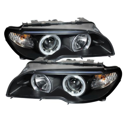 Picture of Spyder BMW E46 3 - Series 04 - 06 2 DR Projector Halogen Model - LED Halo Blk PRO - YD - BMWE4604 - 2DR - HL - BK
