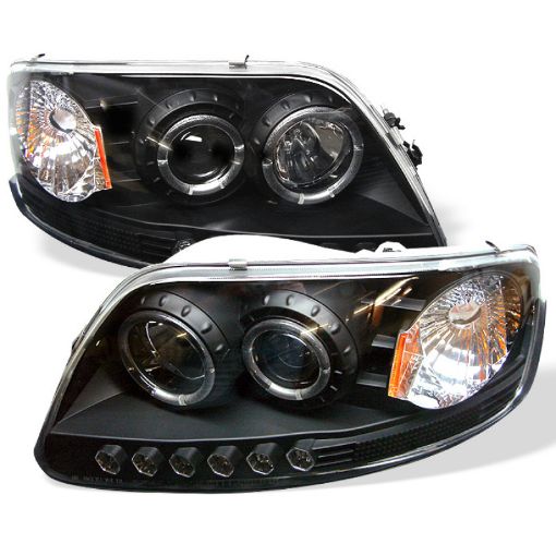 Picture of Spyder Ford F150 97 - 03 Projector - LED Halo Amber Reflctr LED Blk PRO - YD - FF15097 - 1P - AM - BK