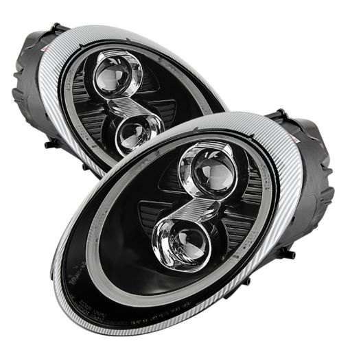 Picture of Spyder Porsche 911 05 - 09 Projector Headlights XenonHID Model - DRL LED Blk PRO - YD - P99705 - HID - DRL - BK