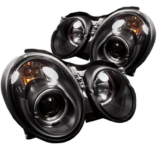 Picture of Spyder Mercedes Benz CLK 98 - 02 Projector Headlights Halogen Model - LED Halo Blk PRO - YD - MBCLK98 - HL - BK