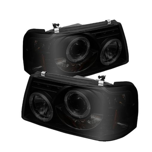 Picture of Spyder Ford Ranger 01 - 11 1PC Projector Headlights LED Halo LED Blk Smke PRO - YD - FR01 - 1PC - HL - BSM