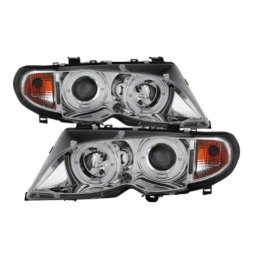 Picture of Spyder BMW E46 3 - Series 02 - 05 4DR Projector Headlights 1PC LED Halo Chrm PRO - YD - BMWE4602 - 4D - AM - C