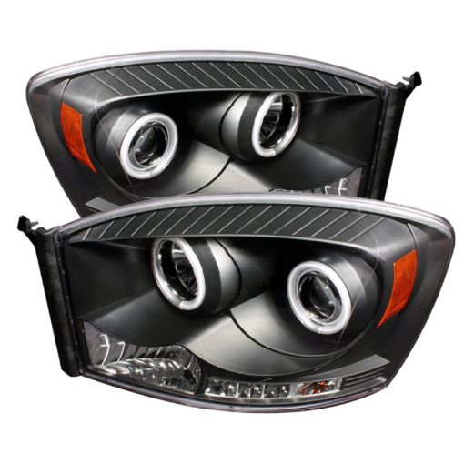 Picture of Spyder Dodge Ram 1500 06 - 08 06 - 09 Projector Headlights CCFL Halo LED Blk PRO - YD - DR06 - CCFL - BK
