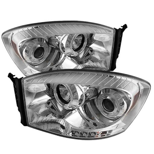Picture of Spyder Dodge Ram 1500 06 - 08Ram 2500 06 - 09 Projector Headlights LED Halo LED Chrm PRO - YD - DR06 - HL - C