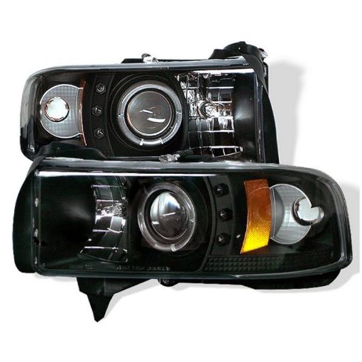 Picture of Spyder Dodge Ram 1500 94 - 01 94 - 02 Projector Headlights CCFL Halo LED Blk PRO - YD - DR94 - CCFL - BK