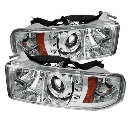 Picture of Spyder Dodge Ram 1500 94 - 01 94 - 02 Projector Headlights LED Halo LED Chrm PRO - YD - DR94 - HL - AM - C