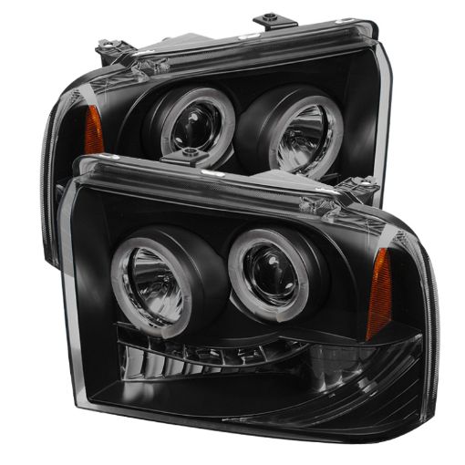 Picture of Spyder Ford F250350 05 - 07 Projector Headlights LED Halo LED Blk Smke PRO - YD - FS05 - HL - BSM