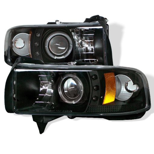 Picture of Spyder Dodge Ram 1500 94 - 01 94 - 02 Projector Headlights LED Halo LED Blk PRO - YD - DR94 - HL - AM - BK