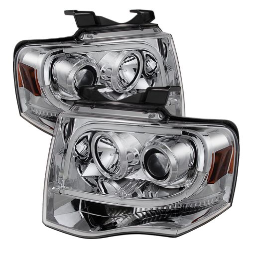 Picture of Spyder Ford Expedition 07 - 13 Projector Headlights Light Tube DRL Chrm PRO - YD - FE07 - LTDRL - C