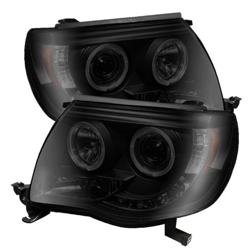 Picture of Spyder Toyota Tacoma 05 - 11 Projector Headlights LED Halo LED Blk Smke PRO - YD - TT05 - HL - BSM