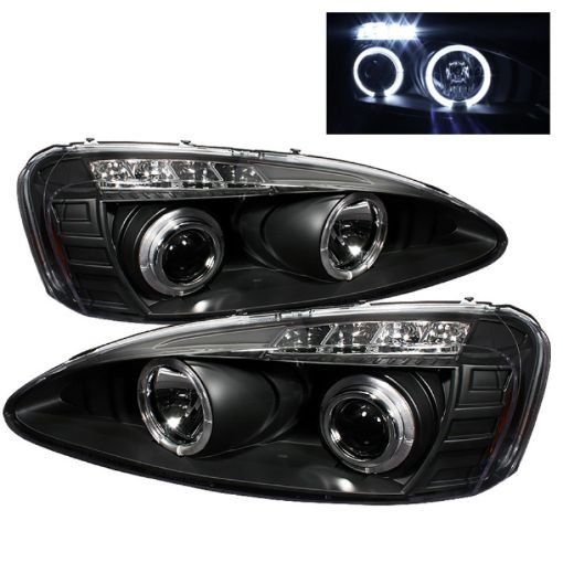 Picture of Spyder Pontiac Grand Prix 04 - 08 Projector Headlights LED Halo LED Blk PRO - YD - PGP04 - HL - BK