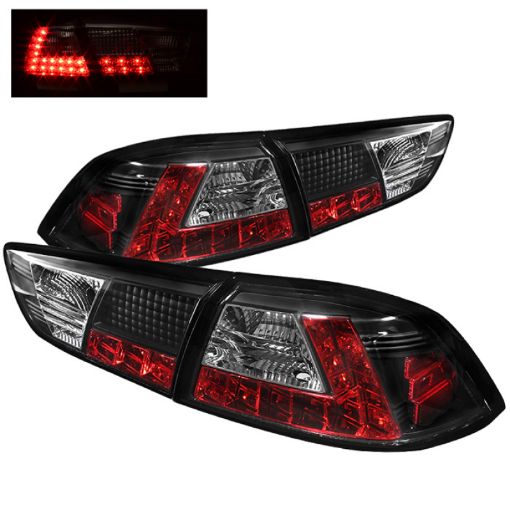 Picture of Spyder Mitsubishi LancerEvolution X 08 - 14 LED Tail Lights Blk ALT - YD - MITEVO1008 - LED - BK