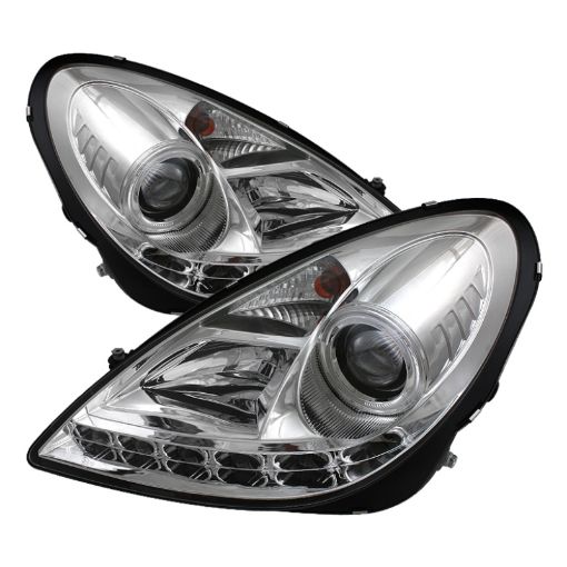 Picture of Spyder Mercedes Benz SLK 05 - 10 Projector Headlights Halogen Model - DRL Chrm PRO - YD - MBSLK05 - DRL - C
