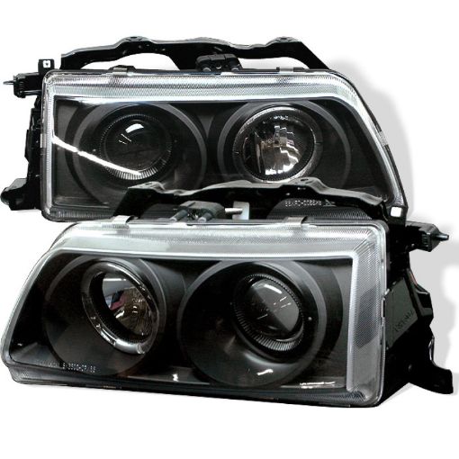 Picture of Spyder Honda Civic 90 - 91CRX 90 - 91 Projector Headlights LED Halo Blk PRO - YD - HC90 - HL - BK
