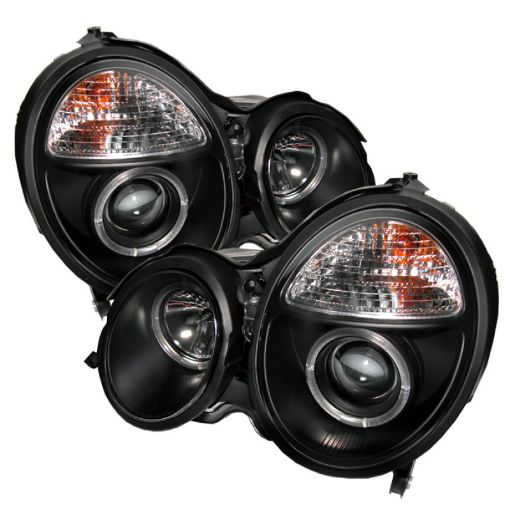 Picture of Spyder Mercedes Benz E - Class 00 - 02 Projector Headlights LED Halo Blk PRO - YD - MBW21099 - HL - BK