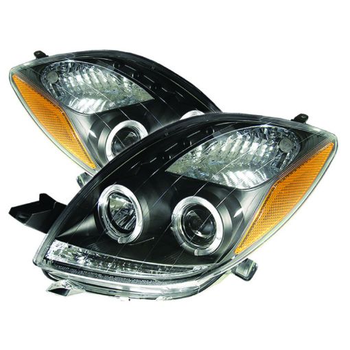 Picture of Spyder Toyota Yaris 06 - 08 2DR Projector Headlights LED Halo - LED Blk PRO - YD - TYA06 - HL - BK