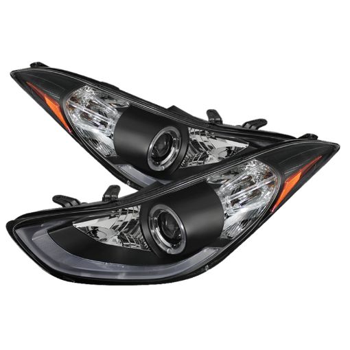 Picture of Spyder Hyundai Elantra 11 - 13 Projector Headlights LED Halo DRL Blk PRO - YD - HYELAN11 - DRL - BK