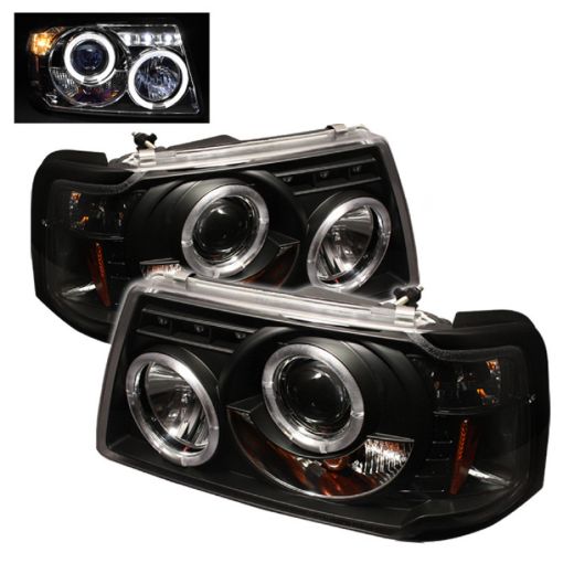 Picture of Spyder Ford Ranger 01 - 11 1PC Projector Headlights LED Halo LED Blk PRO - YD - FR01 - 1PC - HL - BK