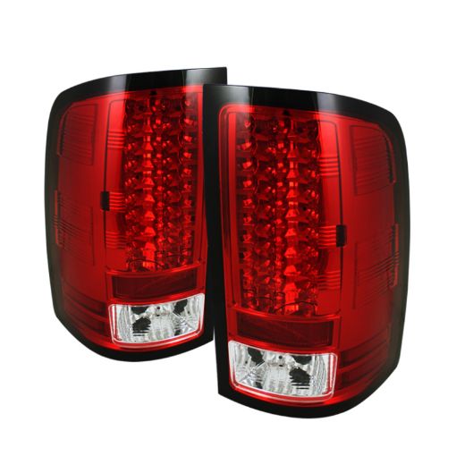 Picture of Spyder GMC Sierra 07 - 13 (Not 3500 Dually 4 Rear Wheels)LED Tail Lights Red Clear ALT - YD - GS07 - LED - RC